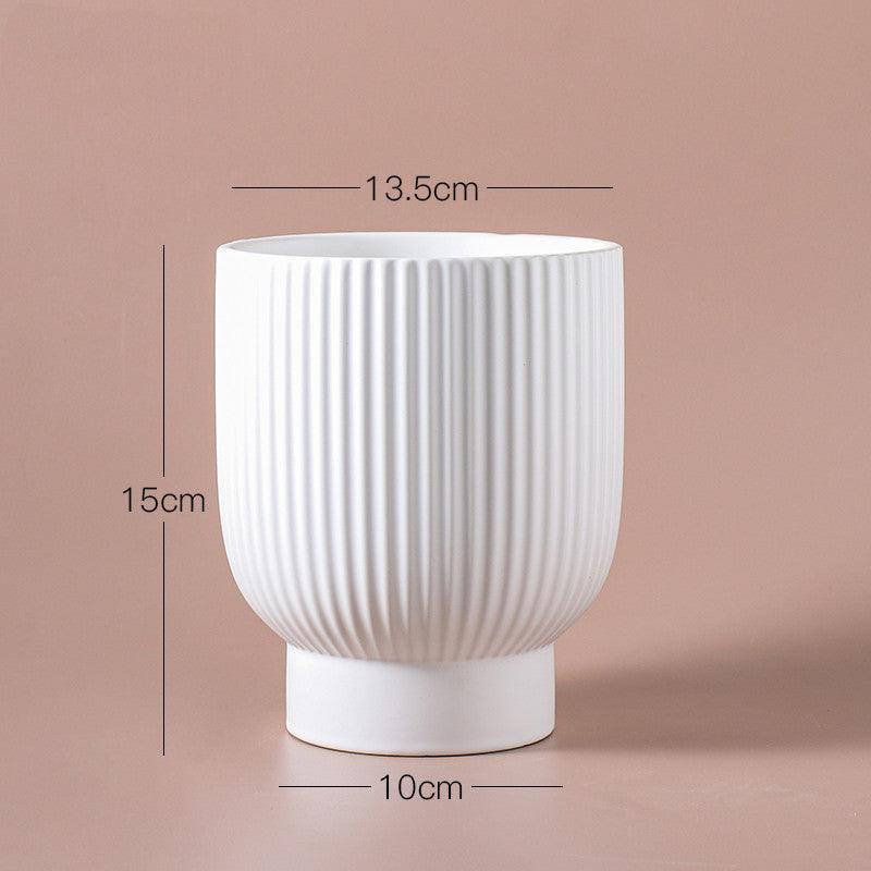 Morandi Ceramic Flowerpot Vase Home Decoration Ornaments - Pacisia