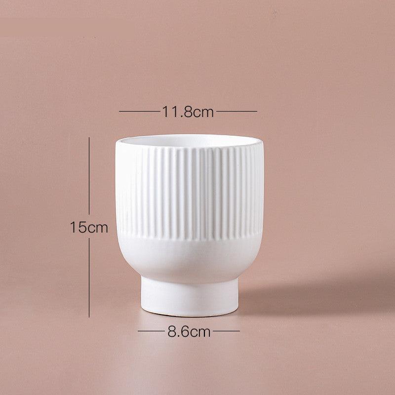 Morandi Ceramic Flowerpot Vase Home Decoration Ornaments - Pacisia