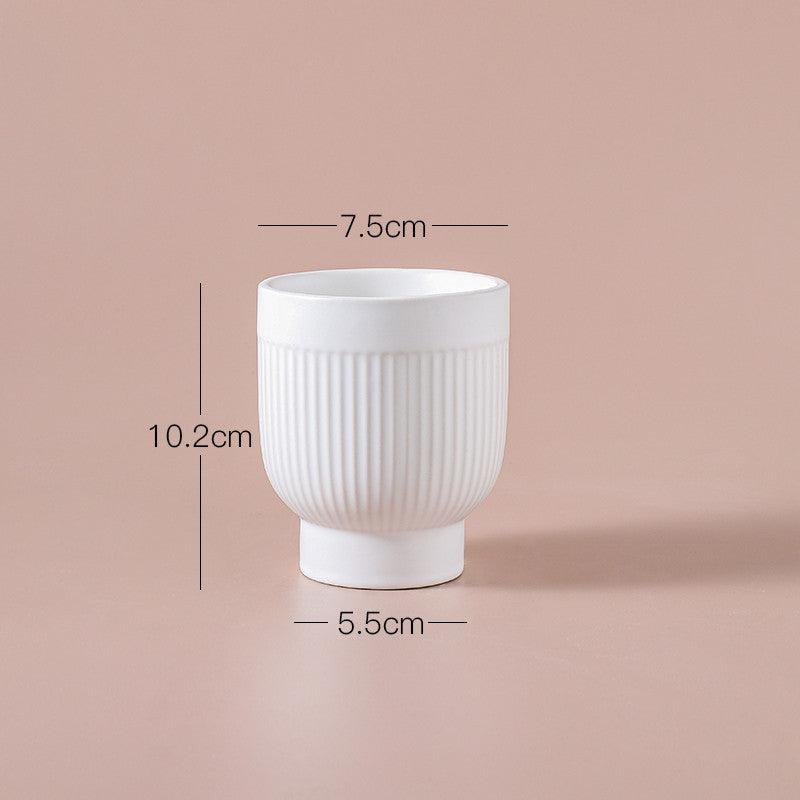 Morandi Ceramic Flowerpot Vase Home Decoration Ornaments - Pacisia