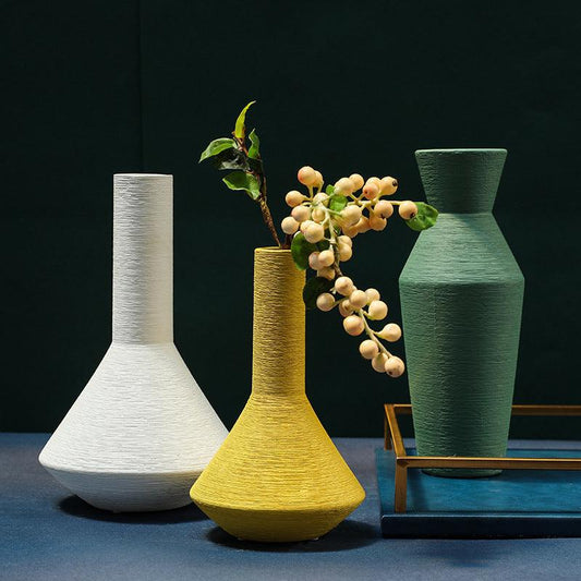 Morandi Ceramic Vase Decoration Living Room Flower Arrangement - Pacisia