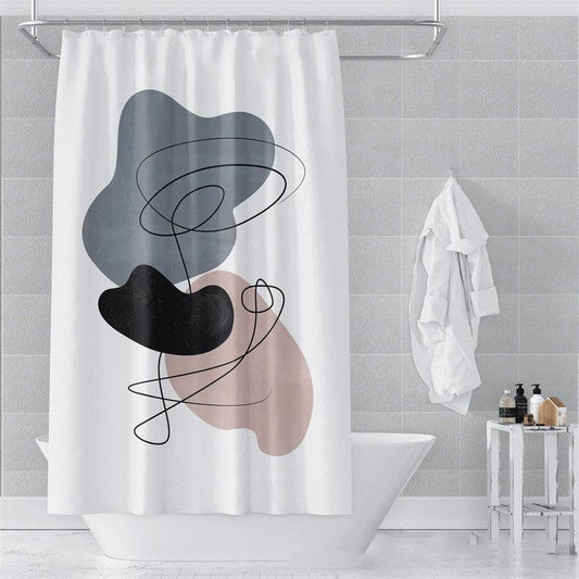 Morandi Shower Curtain Abstract Art Bathroom Bathroom - Pacisia