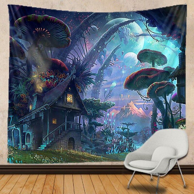 Mushroom House Tapestry - Pacisia