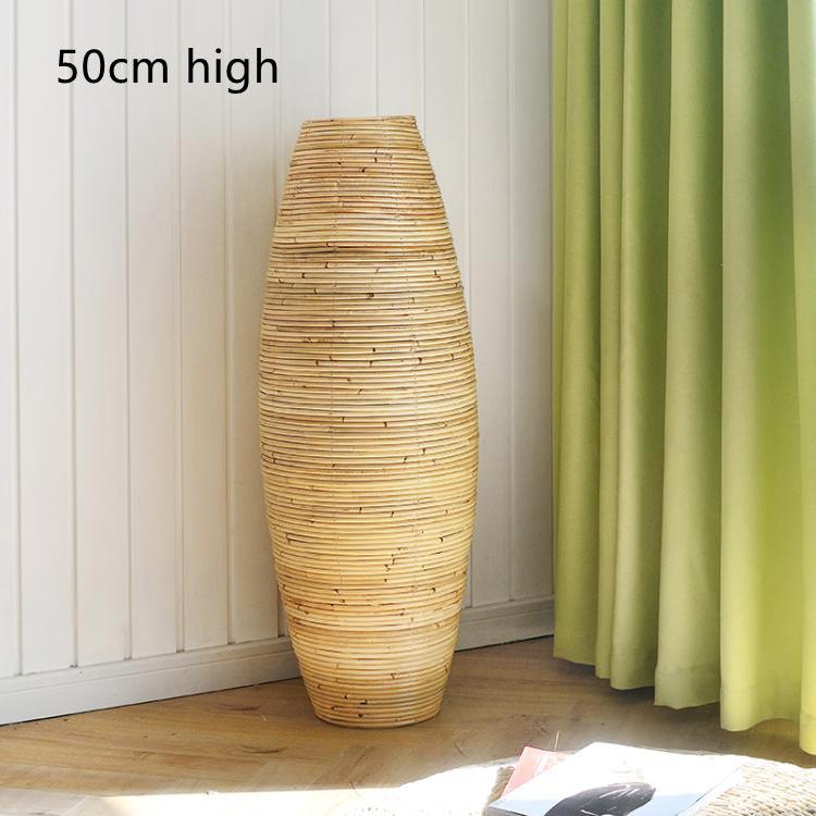 Natural Color Indonesian Rattan Vase Rattan Vase - Pacisia