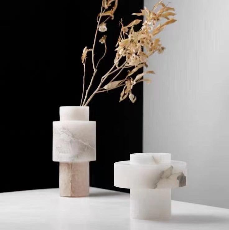 Natural Marble Marble Flowerpot And Flower Vase Creative Ornaments - Pacisia