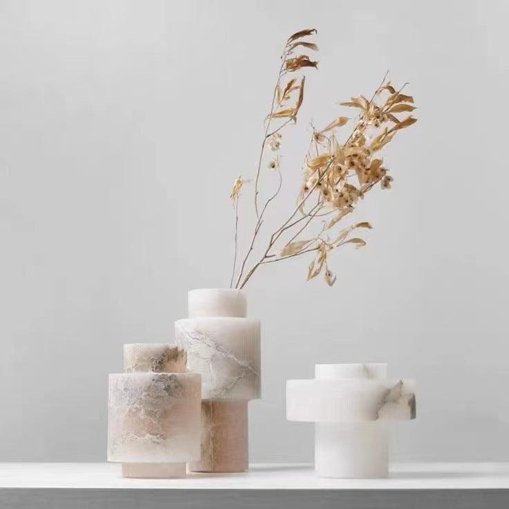 Natural Marble Marble Flowerpot And Flower Vase Creative Ornaments - Pacisia