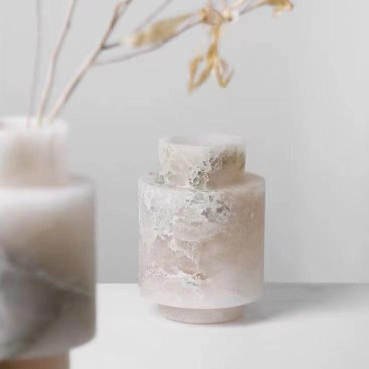 Natural Marble Marble Flowerpot And Flower Vase Creative Ornaments - Pacisia
