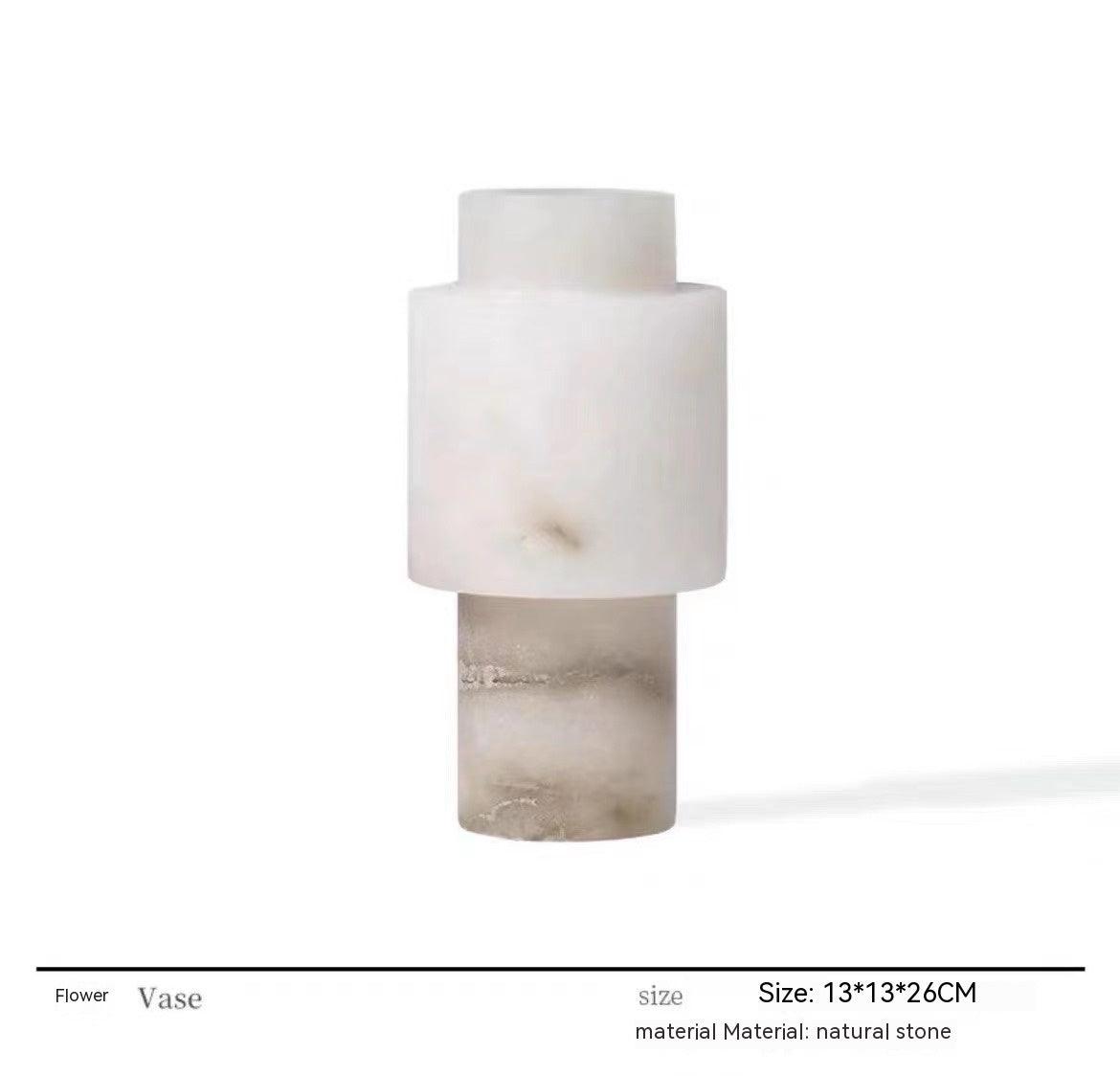 Natural Marble Marble Flowerpot And Flower Vase Creative Ornaments - Pacisia