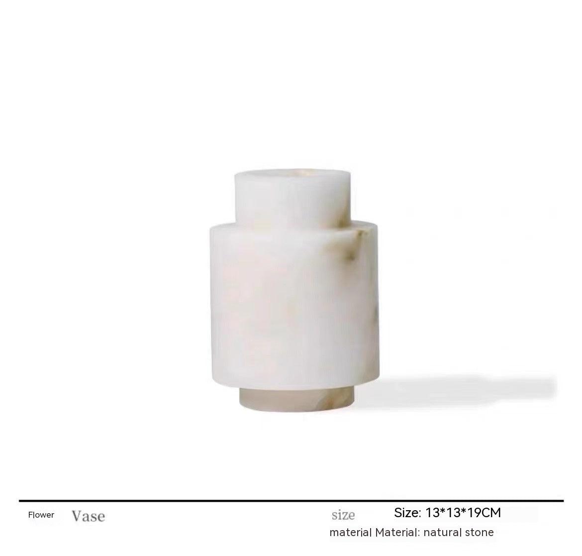 Natural Marble Marble Flowerpot And Flower Vase Creative Ornaments - Pacisia