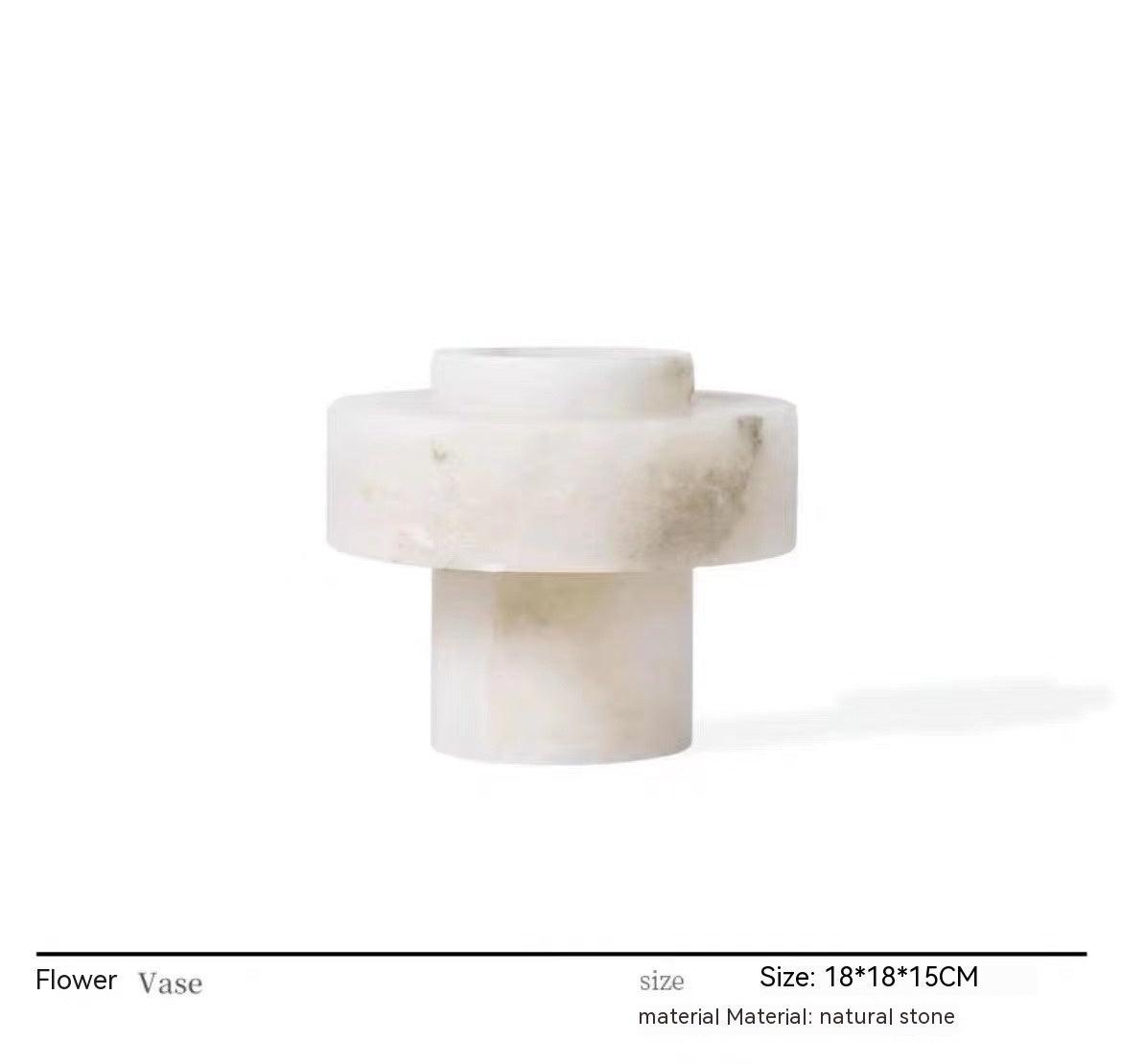 Natural Marble Marble Flowerpot And Flower Vase Creative Ornaments - Pacisia