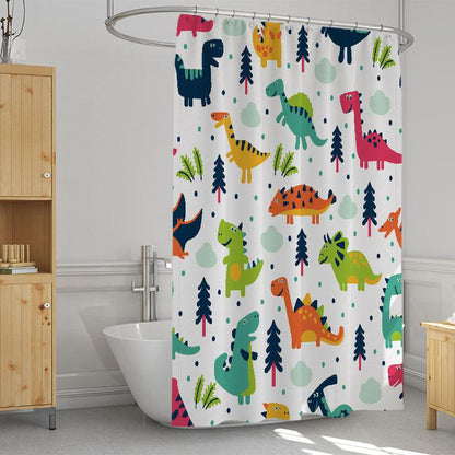 New Cartoon Dinosaur Shower Curtain Sanitary Partition Curtain Bath Shower Curtain - Pacisia