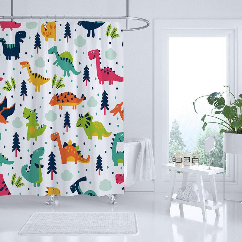 New Cartoon Dinosaur Shower Curtain Sanitary Partition Curtain Bath Shower Curtain - Pacisia