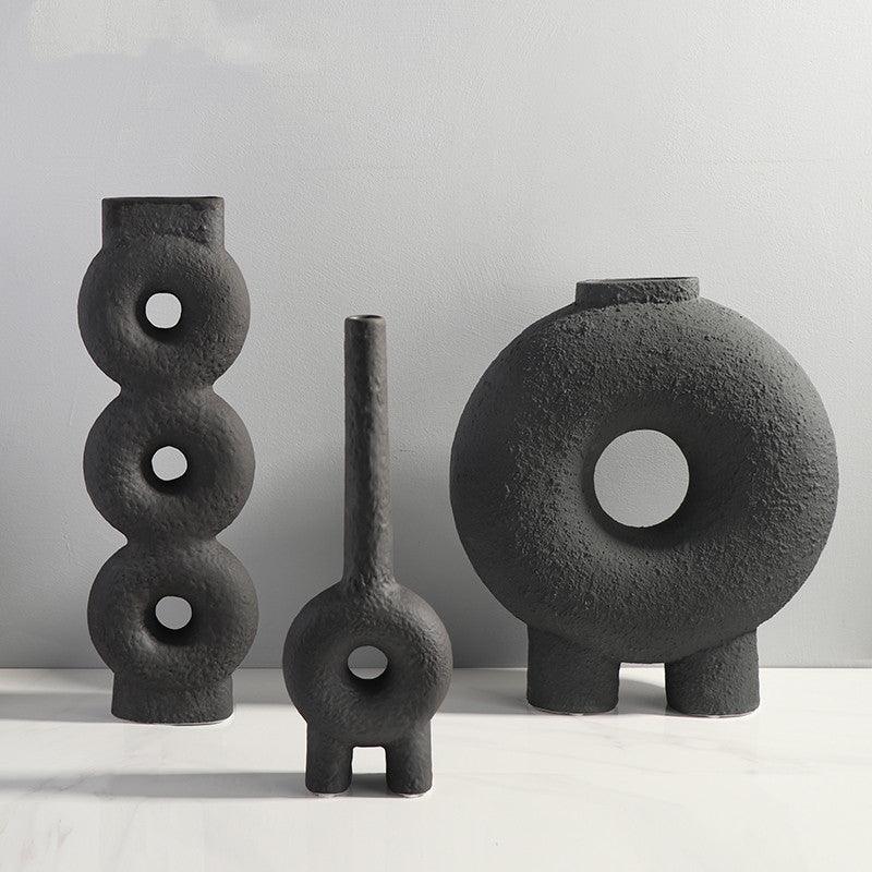 New Chinese Style Minimalist Creative Geometric Ceramic Vase - Pacisia