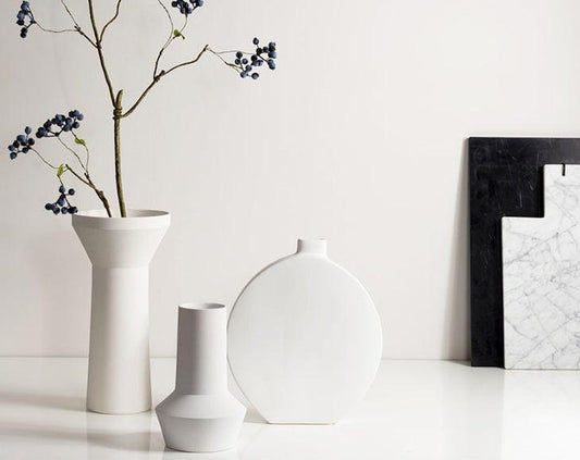 New Chinese White Ceramic Vase Home Model Room - Pacisia