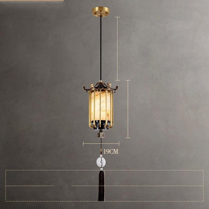 New Chinese Zen Bedroom Bedside Lamp Hanging Wire - Pacisia