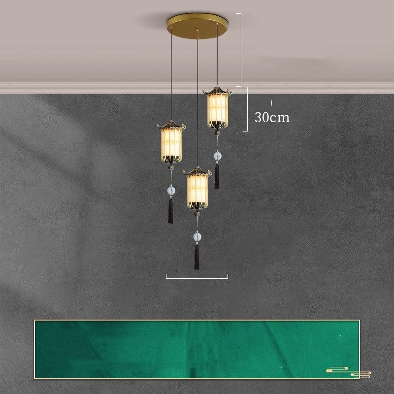 New Chinese Zen Bedroom Bedside Lamp Hanging Wire - Pacisia