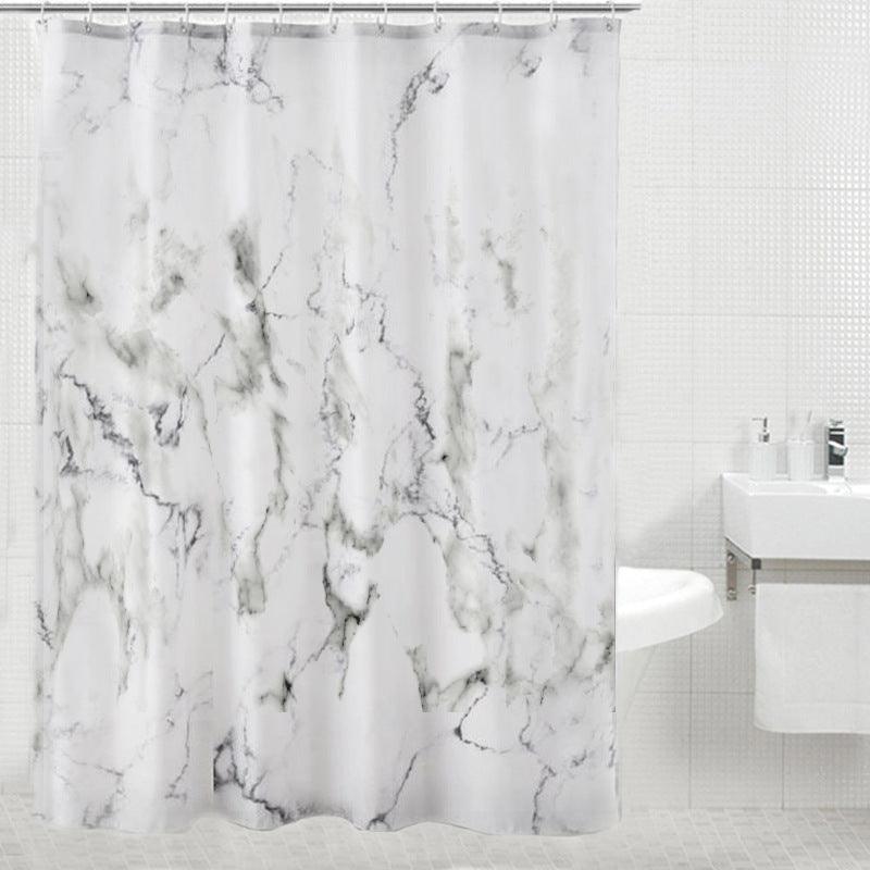 New Marble Pattern Polyester Shower Curtain - Pacisia