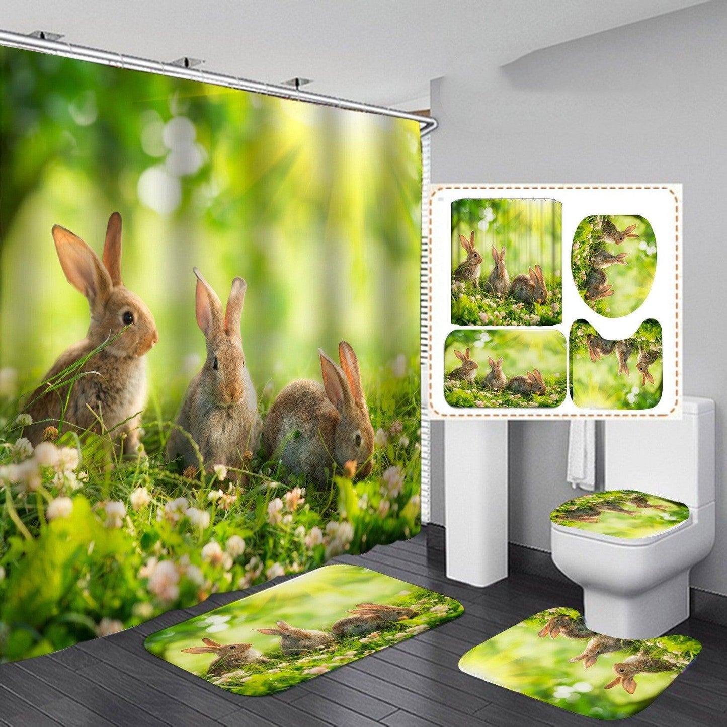 New Product Digital Printing Waterproof Polyester Shower Curtain - Pacisia