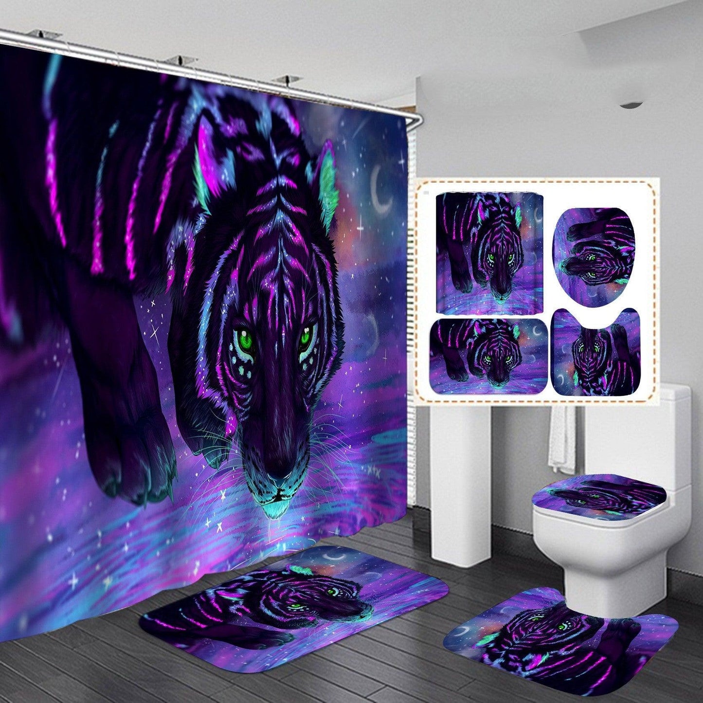 New Product Digital Printing Waterproof Polyester Shower Curtain - Pacisia