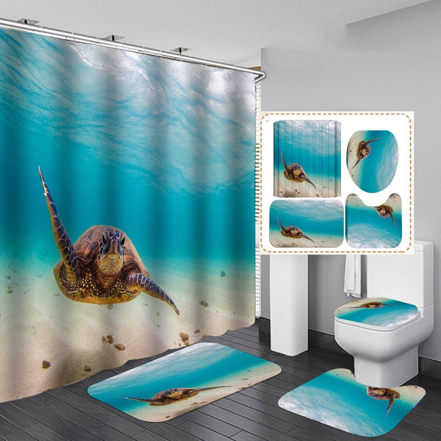 New Product Digital Printing Waterproof Polyester Shower Curtain - Pacisia