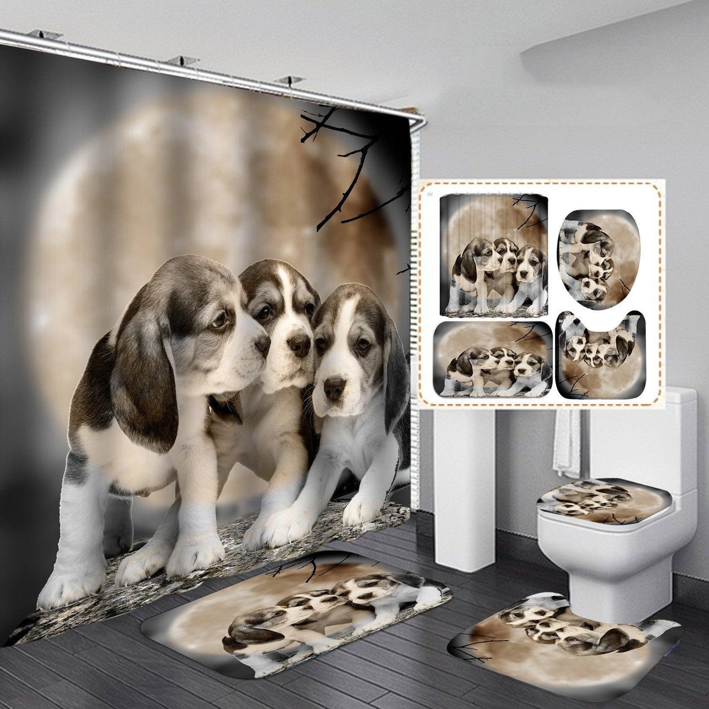 New Product Digital Printing Waterproof Polyester Shower Curtain - Pacisia