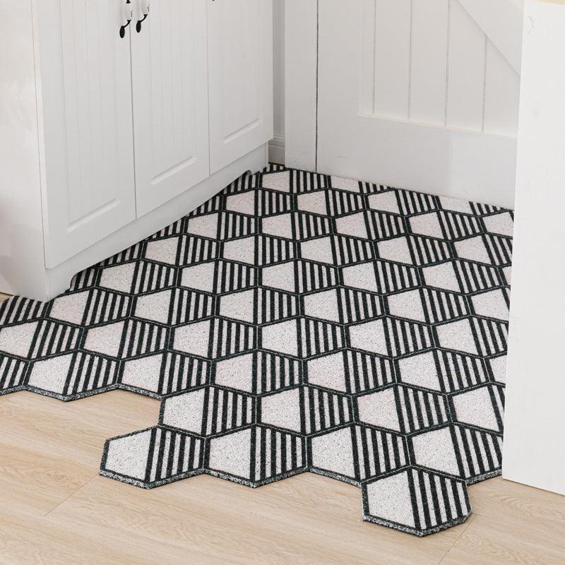 Non-slip Washable Hexagon Printed Custom Cut Doormat Carpet - Pacisia