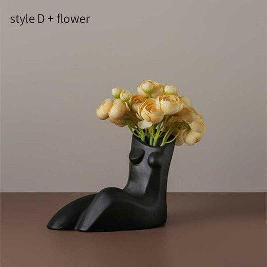 Nordic Abstract Creative Human Geometric Vase - Pacisia