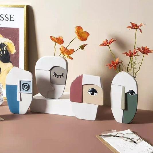 Nordic Abstract Face Vase Home Decoration - Pacisia
