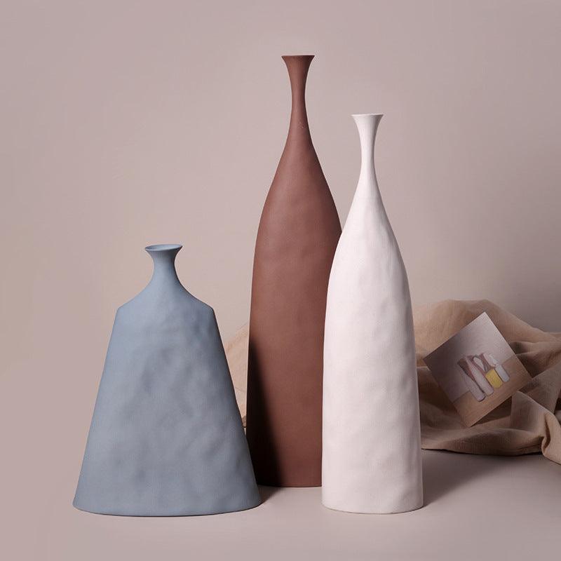 Nordic Art Plain Ceramic Vase - Pacisia