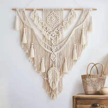 Nordic Bohemian Lace Fringe Handwoven Tapestry - Pacisia