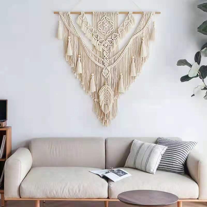 Nordic Bohemian Lace Fringe Handwoven Tapestry - Pacisia