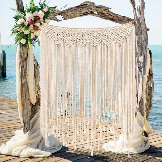 Nordic Boho Wedding Tassel Tapestry - Pacisia