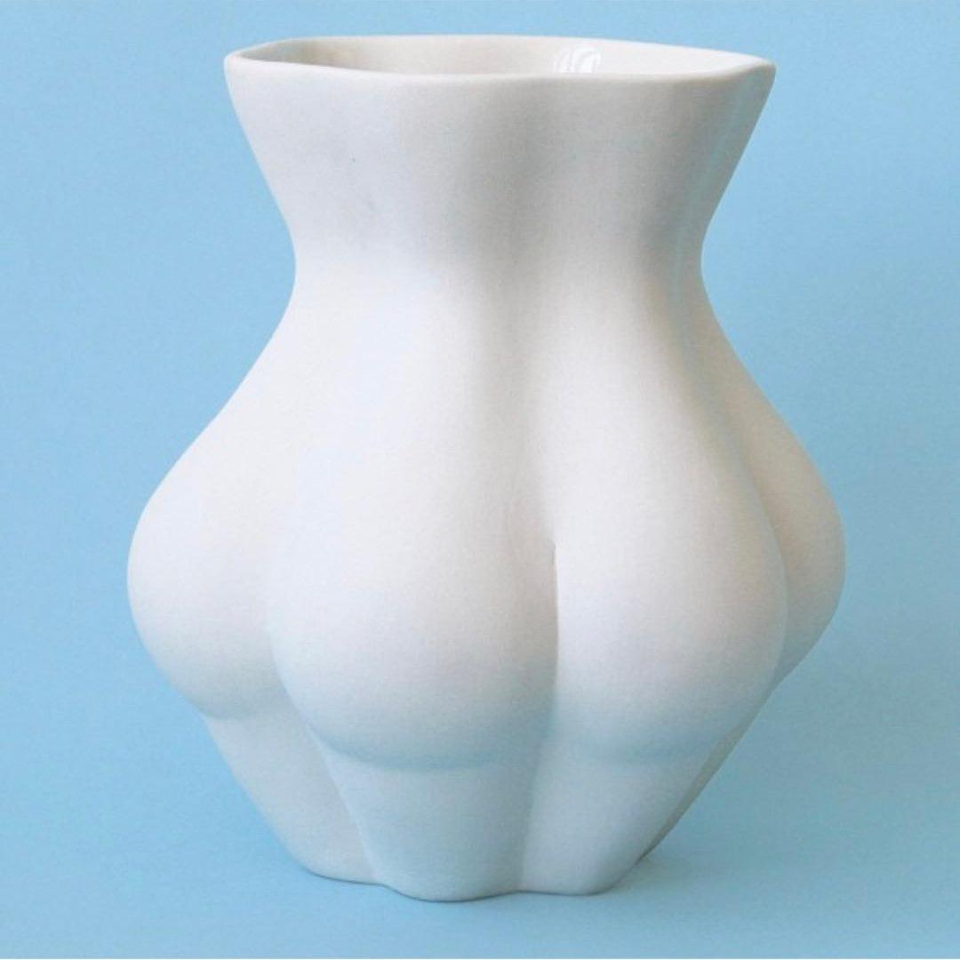 Nordic Ceramic Muse Face Lips Faceted Butt Nordic Style Vase - Pacisia