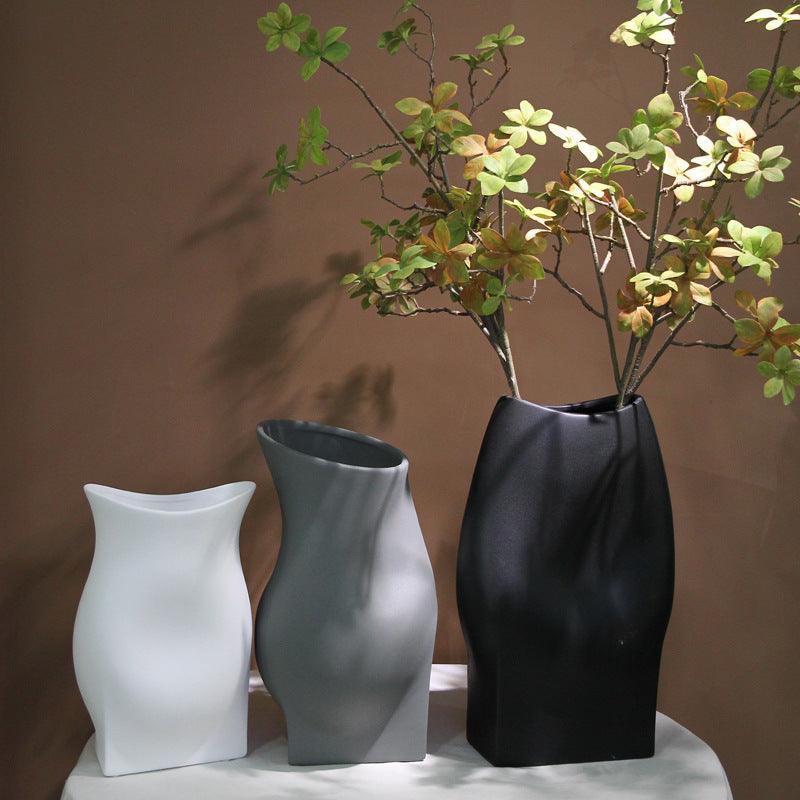 Nordic Ceramic Simple Frosted Creative Living Room Decoration Vase - Pacisia