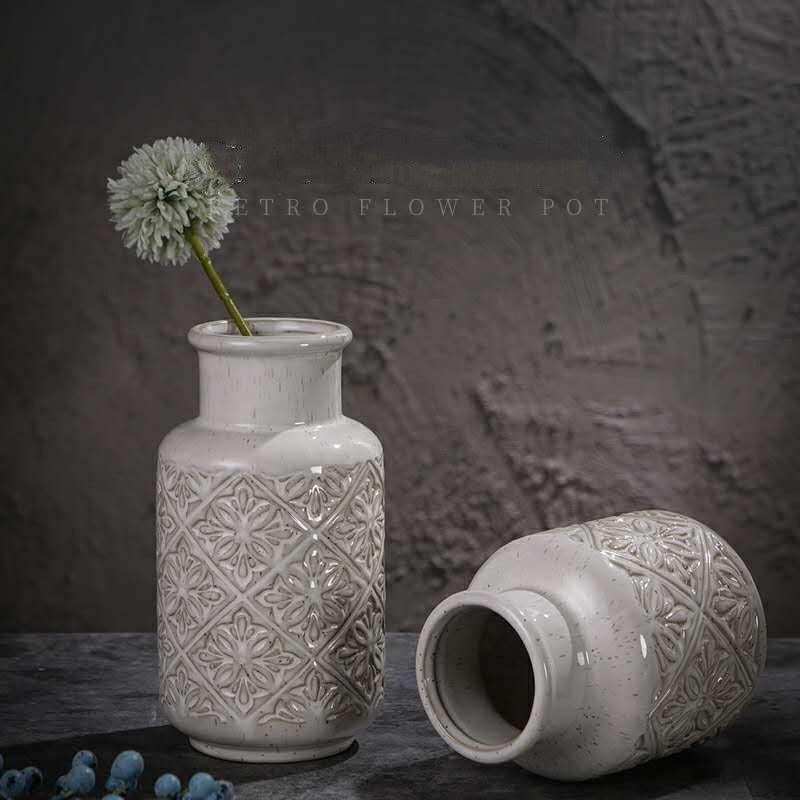 Nordic Creative Art Face Ceramic Vase Ornament - Pacisia