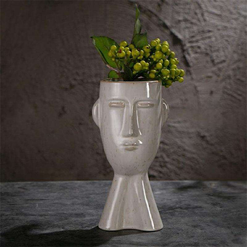 Nordic Creative Art Face Ceramic Vase Ornament - Pacisia