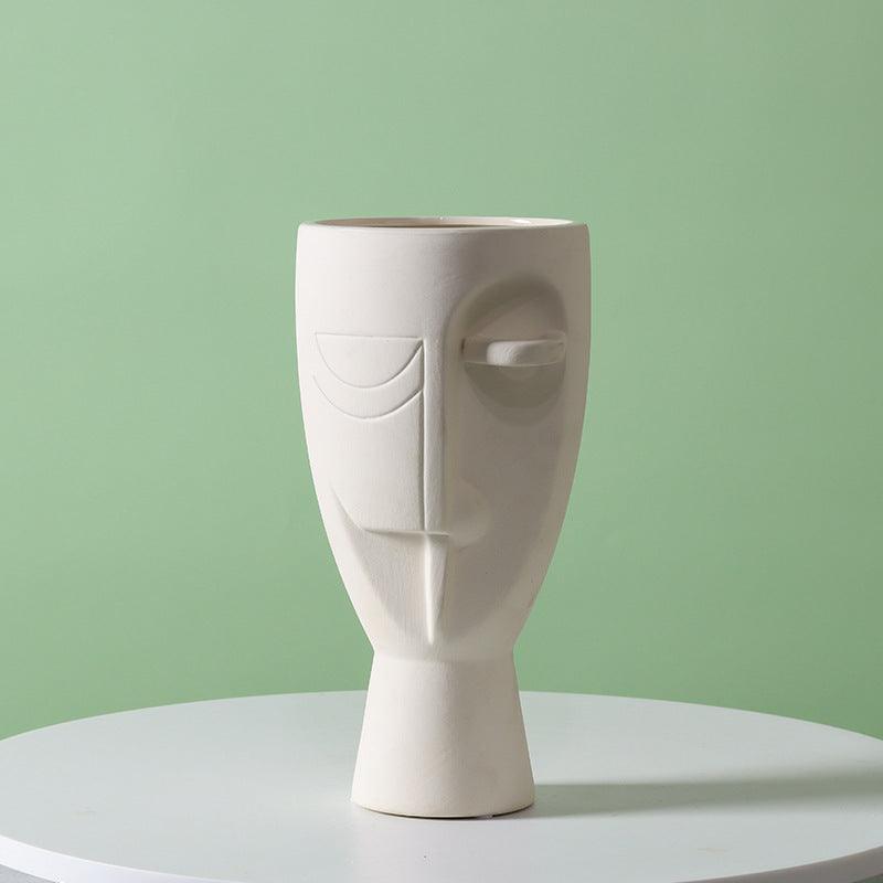 Nordic Creative Art Face Ceramic Vase Ornament - Pacisia