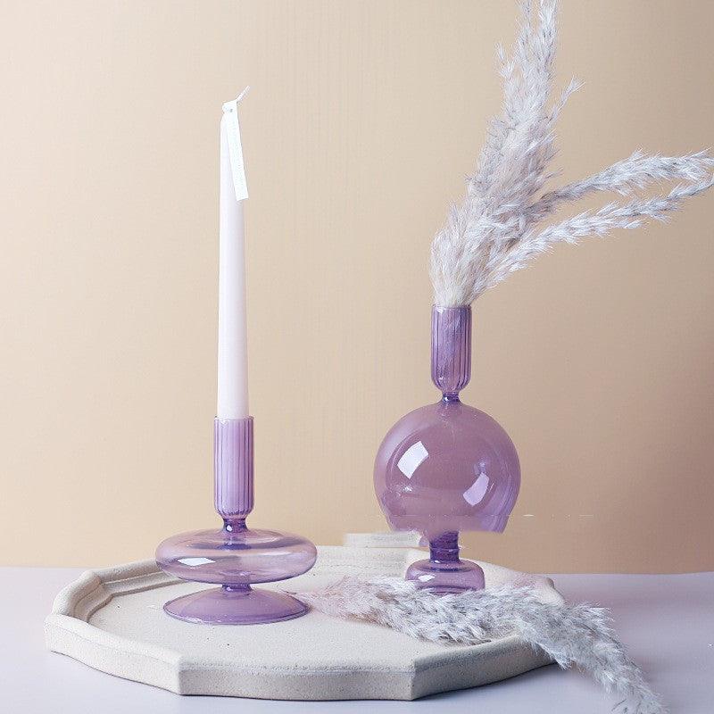 Nordic Creative Glass Candle Holder Vase Decoration Crafts - Pacisia