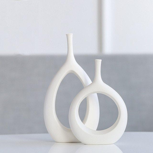 Nordic creative white ceramic vase - Pacisia