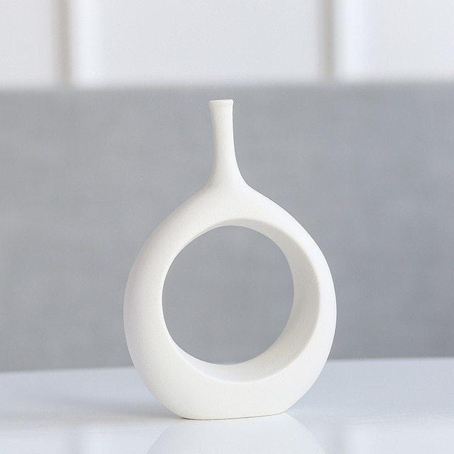 Nordic creative white ceramic vase - Pacisia