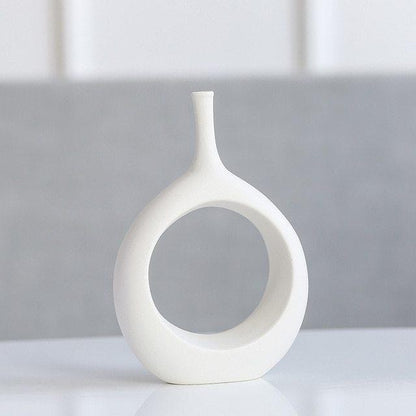 Nordic creative white ceramic vase - Pacisia