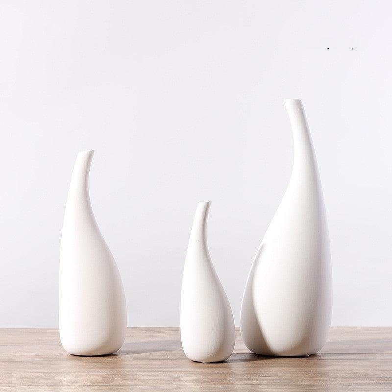 Nordic Decoration Home White Flower Vase Ins Small Simple Modern - Pacisia