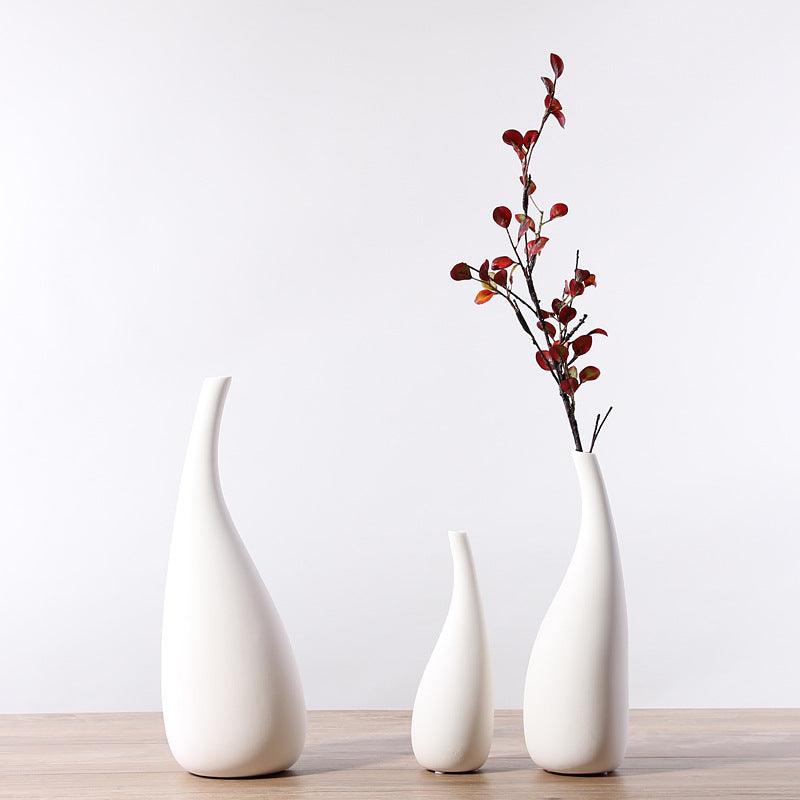 Nordic Decoration Home White Flower Vase Ins Small Simple Modern - Pacisia