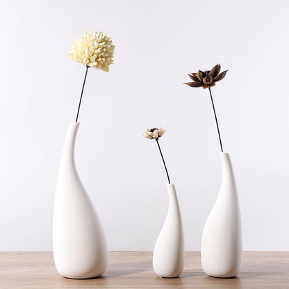 Nordic Decoration Home White Flower Vase Ins Small Simple Modern - Pacisia