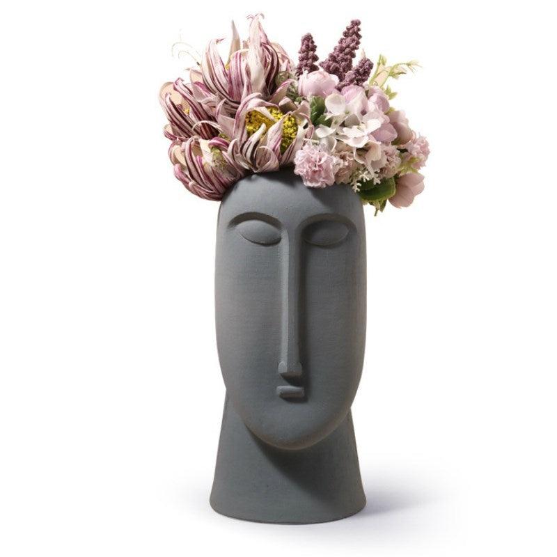 Nordic face ceramic creative vase decoration living room - Pacisia