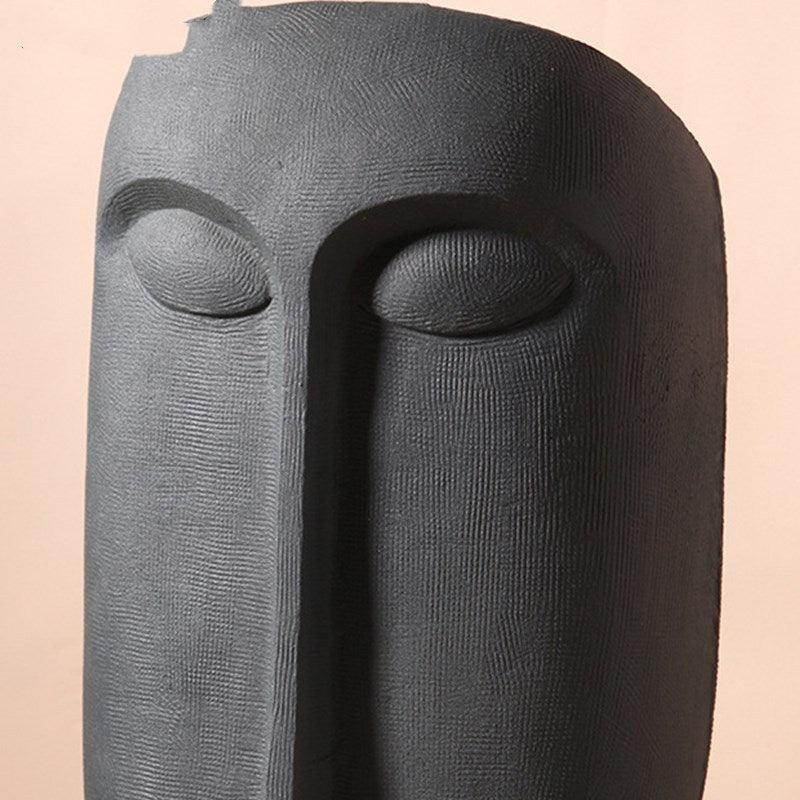 Nordic face ceramic creative vase decoration living room - Pacisia