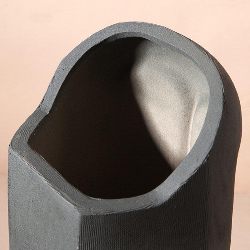Nordic face ceramic creative vase decoration living room - Pacisia