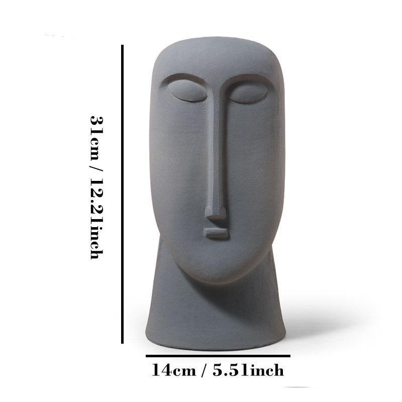 Nordic face ceramic creative vase decoration living room - Pacisia