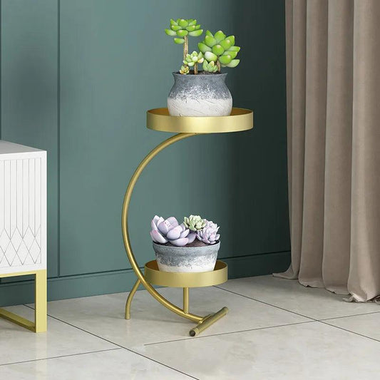 Nordic Flower Pot Rack Living Room Decorative Plant Stand Balcony Floor to Ceiling Wrought Iron Flowerpot Stand For Home Decor - Pacisia