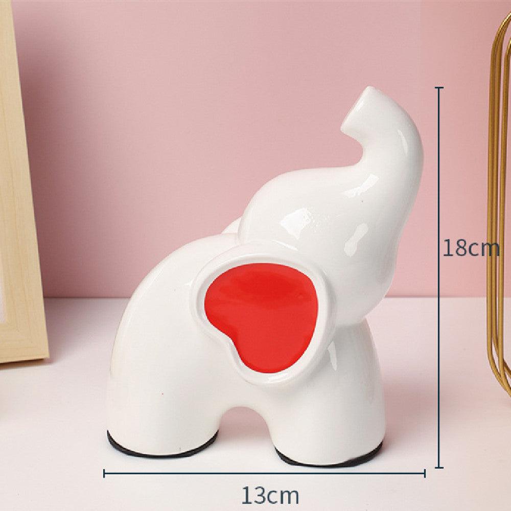 Nordic Home Decor Accessories Ceramic Elephant Vase Bedroom Desktop - Pacisia