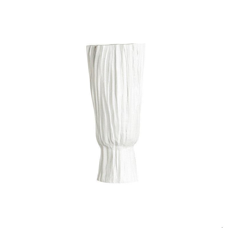 Nordic Home White Ceramic Trunk Vase - Pacisia